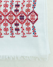 Load image into Gallery viewer, JOD 65.00 - Mediterranean - Cotton Scarf - White {JAFFA}