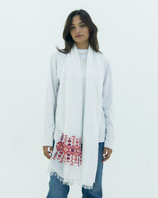 Load image into Gallery viewer, JOD 65.00 - Mediterranean - Cotton Scarf - White {JAFFA}