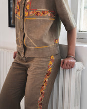 Load image into Gallery viewer, JOD 140.00 - Autumn leaves Linen Jacket {HEBRON, RAMALLAH}