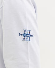 Load image into Gallery viewer, JOD 40.00 - Patches - White long sleeve {RAMALLAH, JAFFA, GAZA}