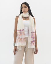 Load image into Gallery viewer, JOD 210.00 - Carnation White Shawl {RAMALLAH}