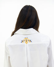 Load image into Gallery viewer, JOD 85.00 - Corset Flowers (white) Shirt {RAMALLAH}