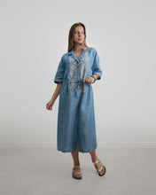 Load image into Gallery viewer, JOD 206.00 - Jouri Dress Linen Pearl - {HEBRON}