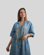 Load image into Gallery viewer, JOD 206.00 - Jouri Dress Linen Pearl - {HEBRON}