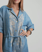 Load image into Gallery viewer, JOD 206.00 - Jouri Dress Linen Pearl - {HEBRON}