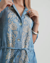 Load image into Gallery viewer, JOD 206.00 - Jouri Dress Linen Pearl - {HEBRON}