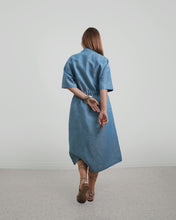 Load image into Gallery viewer, JOD 206.00 - Jouri Dress Linen Burghundy - {HEBRON}