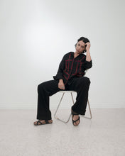 Load image into Gallery viewer, JOD 85.00 - Corset Flowers (black) Shirt {RAMALLAH}