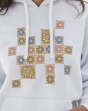 Load image into Gallery viewer, JOD 65.00 - Tiles Hoodie - White {Ramallah}
