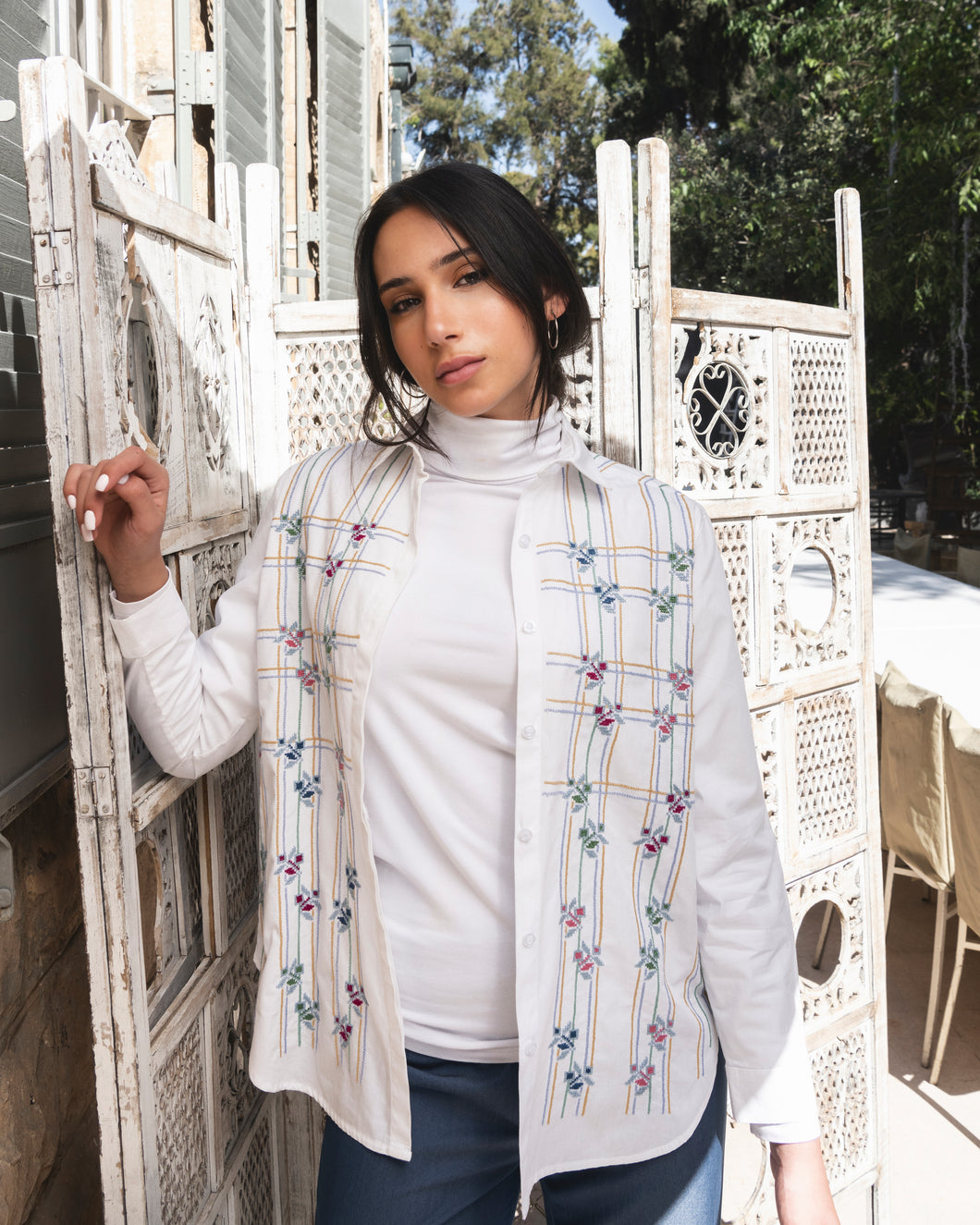 JOD 140.00 - Palm Trees of Bir Elsabe' - White {BIR ELSABE'}