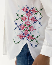 Load image into Gallery viewer, JOD 85.00 - Pomegranate Flowers Shirt {GAZA}
