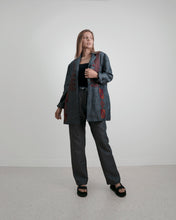 Load image into Gallery viewer, JOD 160.00 - Charcoal Linen Jacket {BIR EL SABE'}
