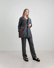 Load image into Gallery viewer, JOD 160.00 - Charcoal Linen Jacket {BIR EL SABE'}
