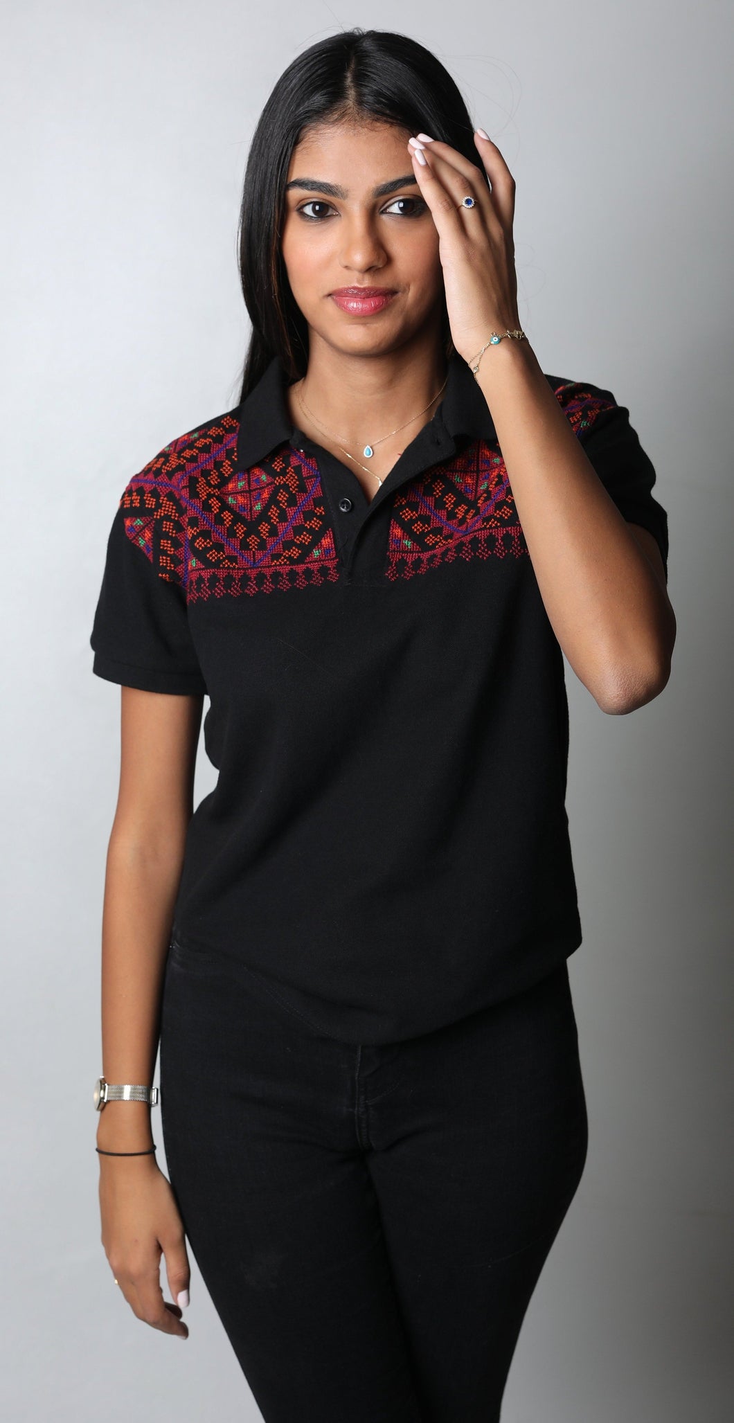 JOD 55.00 - Gazza Amulets Black Polo {GAZA}